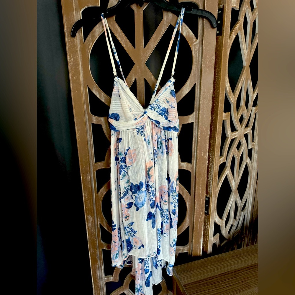 Free People Floral Strappy High Low Dress / Tunic